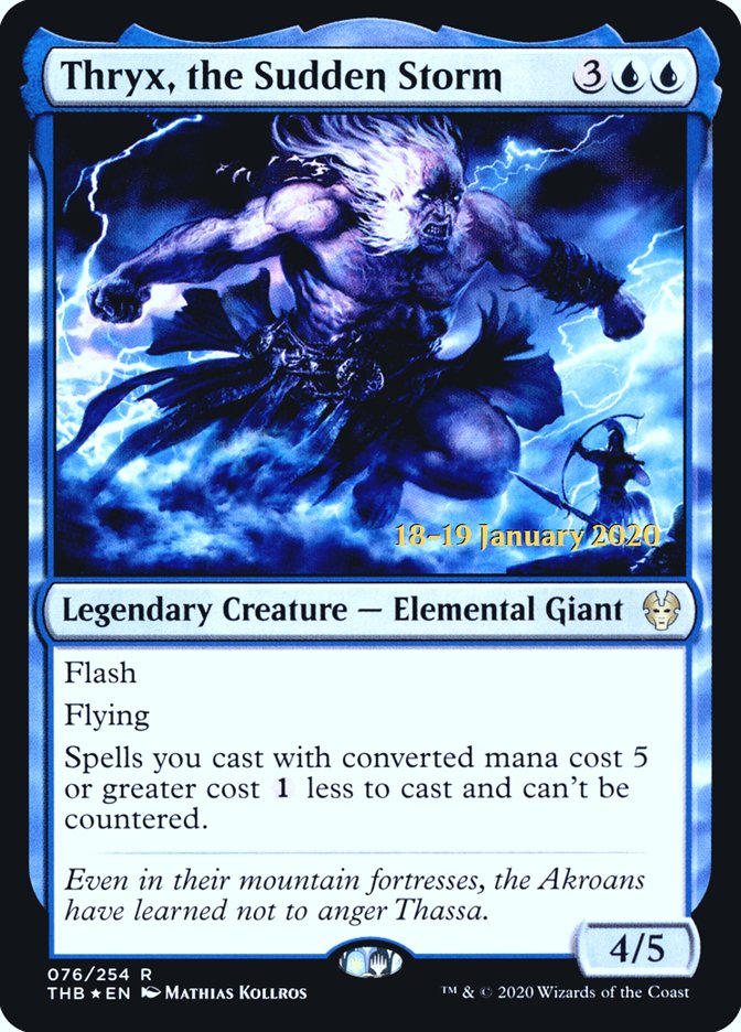 Thryx, the Sudden Storm [Theros Beyond Death Prerelease Promos] | Jomio and Rueliete's Cards and Comics