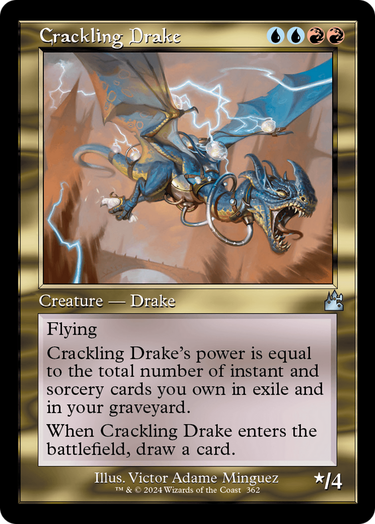 Crackling Drake (Retro Frame) [Ravnica Remastered] | Jomio and Rueliete's Cards and Comics