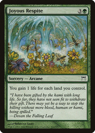 Joyous Respite [Champions of Kamigawa] | Jomio and Rueliete's Cards and Comics