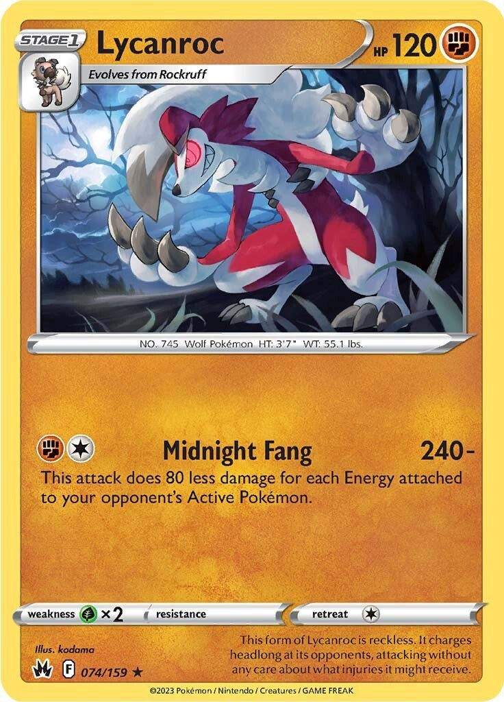 Lycanroc (074/159) [Sword & Shield: Crown Zenith] | Jomio and Rueliete's Cards and Comics