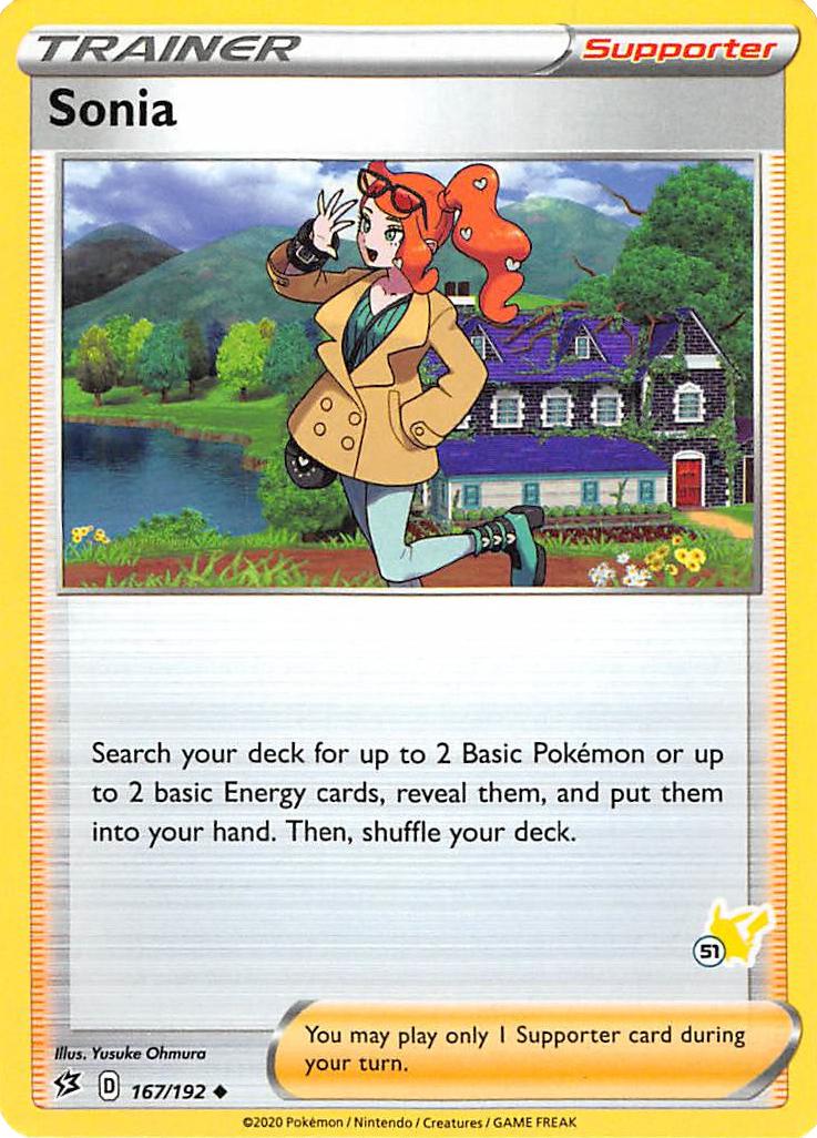 Sonia (167/192) (Pikachu Stamp #51) [Battle Academy 2022] | Jomio and Rueliete's Cards and Comics