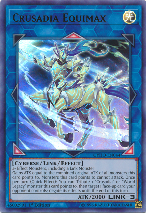 Crusadia Equimax [CYHO-EN044] Ultra Rare | Jomio and Rueliete's Cards and Comics