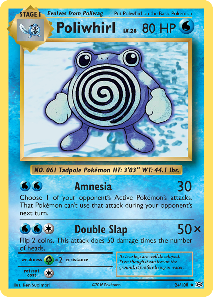 Poliwhirl (24/108) [XY: Evolutions] | Jomio and Rueliete's Cards and Comics