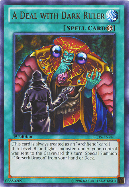 A Deal with Dark Ruler [LCJW-EN241] Rare | Jomio and Rueliete's Cards and Comics