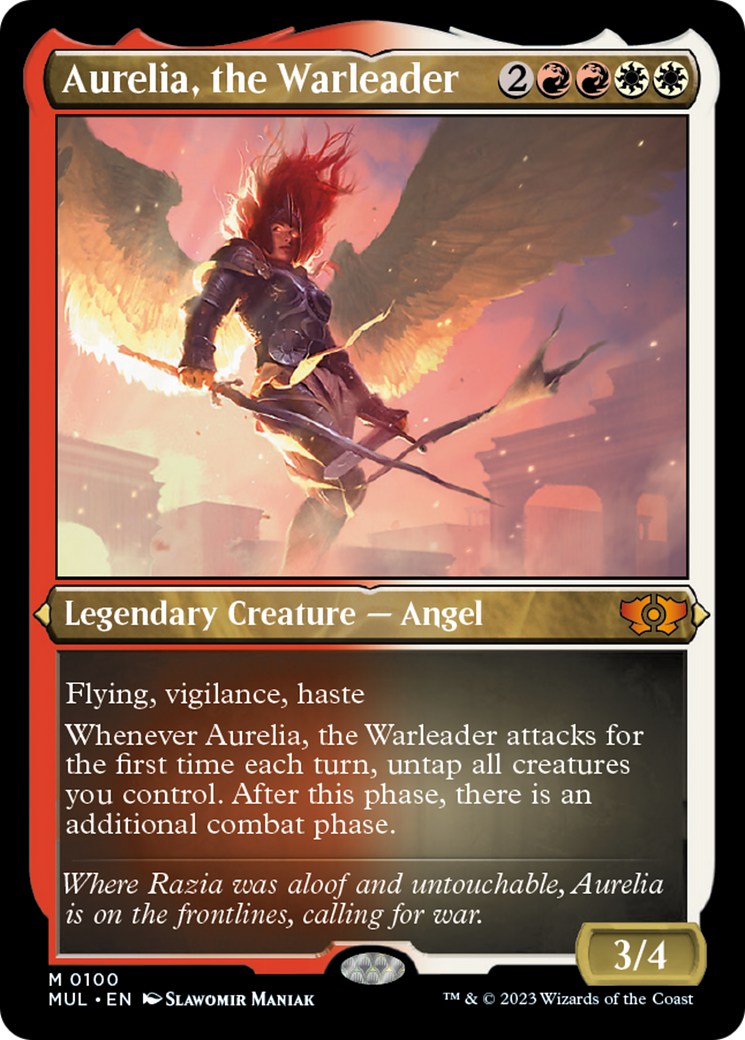Aurelia, the Warleader (Foil Etched) [Multiverse Legends] | Jomio and Rueliete's Cards and Comics