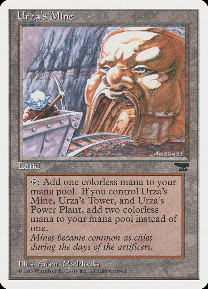 Urza's Mine (Mine Cart Entering Mouth) [Chronicles] | Jomio and Rueliete's Cards and Comics