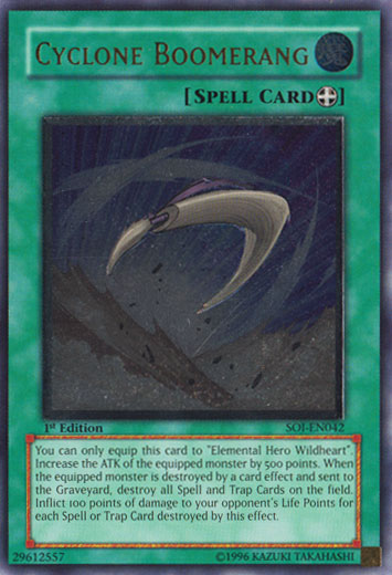 Cyclone Boomerang (UTR) [SOI-EN042] Ultimate Rare | Jomio and Rueliete's Cards and Comics