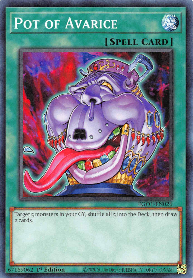 Pot of Avarice [EGO1-EN026] Common | Jomio and Rueliete's Cards and Comics