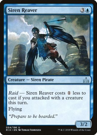 Siren Reaver [Rivals of Ixalan] | Jomio and Rueliete's Cards and Comics