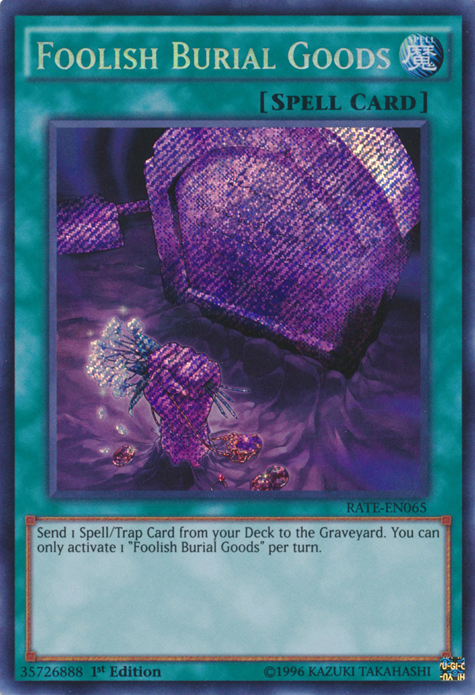 Foolish Burial Goods [RATE-EN065] Secret Rare | Jomio and Rueliete's Cards and Comics