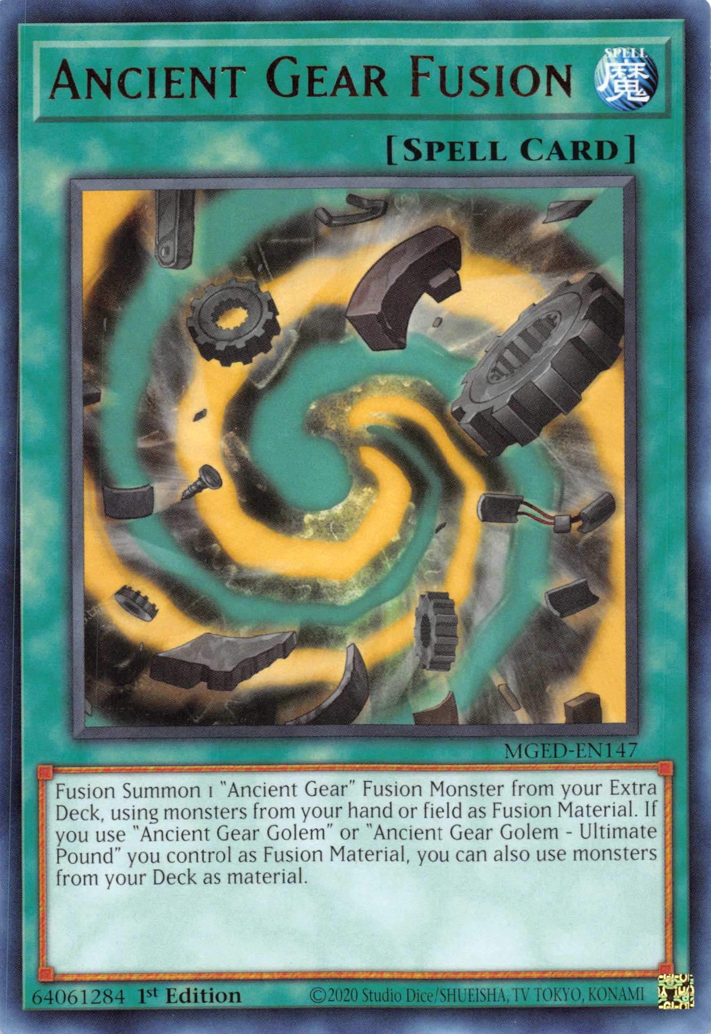 Ancient Gear Fusion [MGED-EN147] Rare | Jomio and Rueliete's Cards and Comics