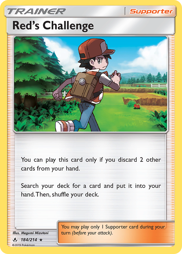 Red's Challenge (184/214) [Sun & Moon: Unbroken Bonds] | Jomio and Rueliete's Cards and Comics