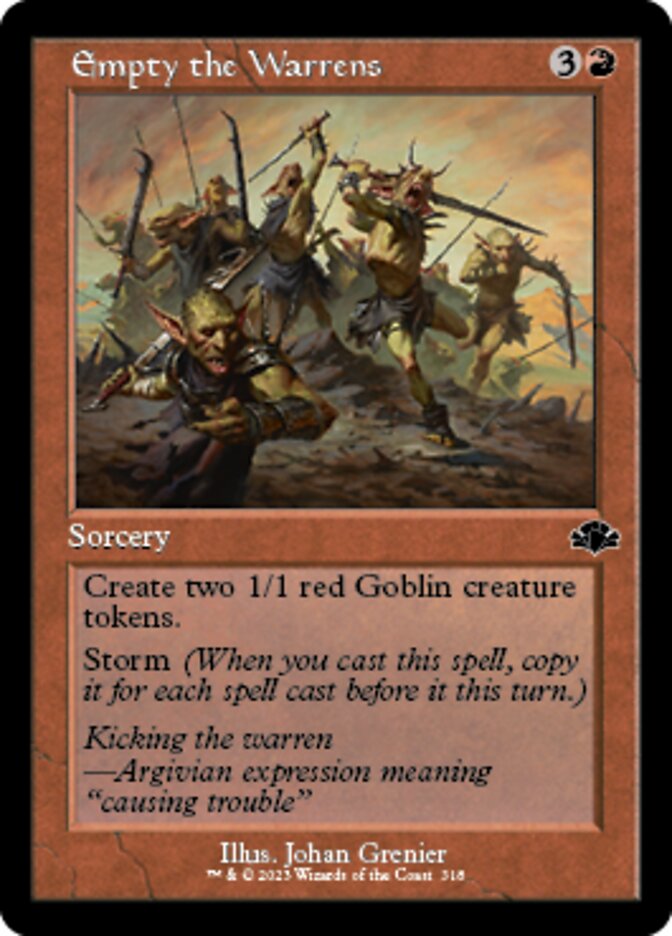 Empty the Warrens (Retro) [Dominaria Remastered] | Jomio and Rueliete's Cards and Comics