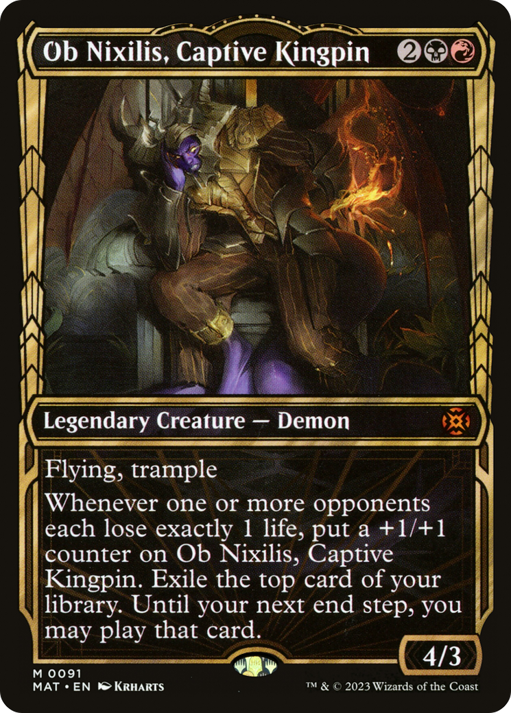 Ob Nixilis, Captive Kingpin (Showcase) [March of the Machine: The Aftermath] | Jomio and Rueliete's Cards and Comics