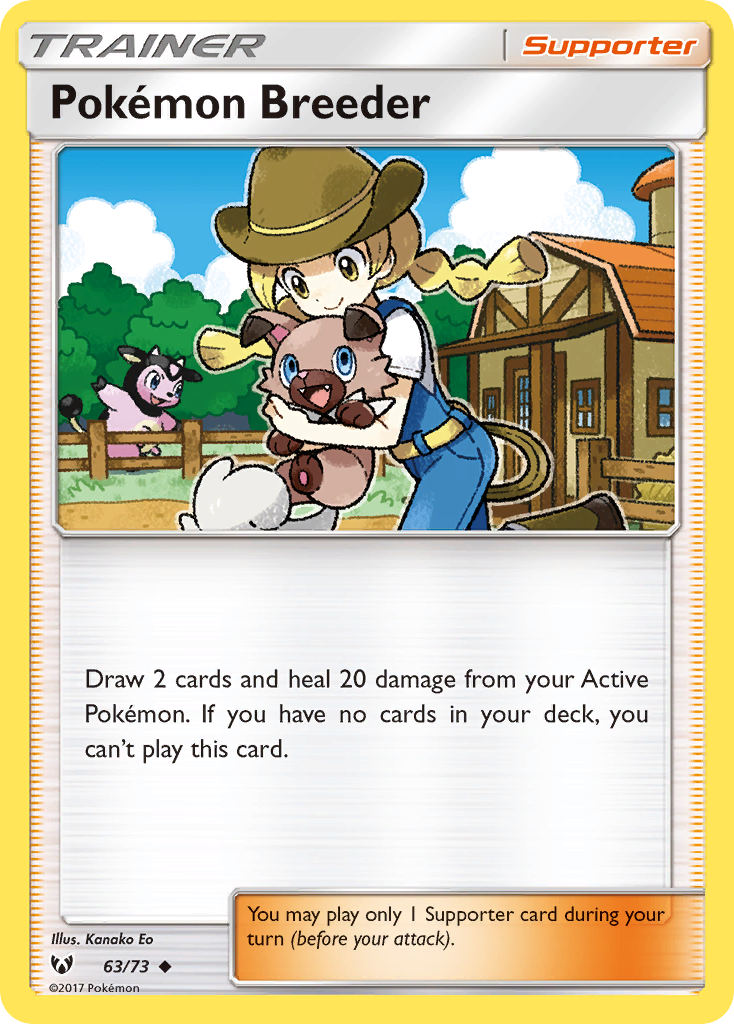 Pokemon Breeder (63/73) [Sun & Moon: Shining Legends] | Jomio and Rueliete's Cards and Comics