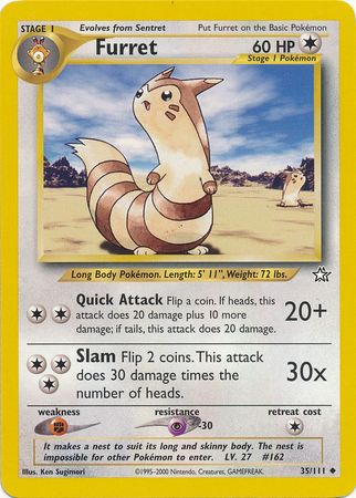 Furret (35/111) [Neo Genesis Unlimited] | Jomio and Rueliete's Cards and Comics