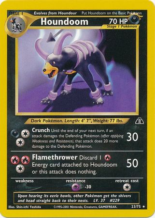 Houndoom (23/75) [Neo Discovery Unlimited] | Jomio and Rueliete's Cards and Comics
