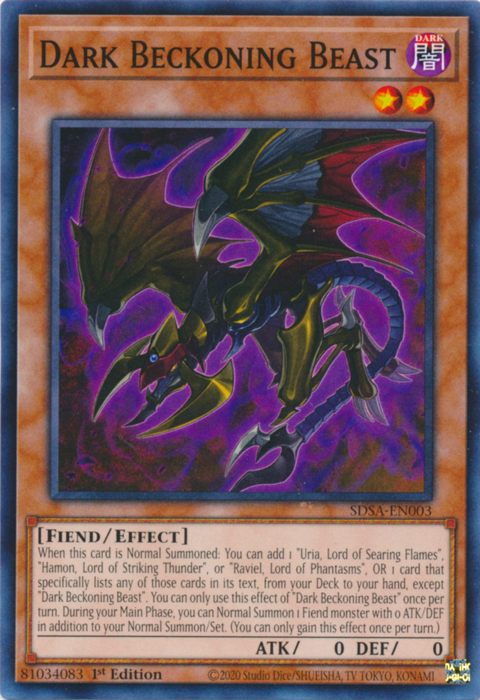 Dark Beckoning Beast [SDSA-EN003] Common | Jomio and Rueliete's Cards and Comics