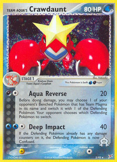 Team Aqua's Crawdaunt (2/95) [EX: Team Magma vs Team Aqua] | Jomio and Rueliete's Cards and Comics