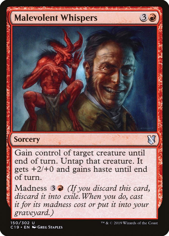 Malevolent Whispers [Commander 2019] | Jomio and Rueliete's Cards and Comics