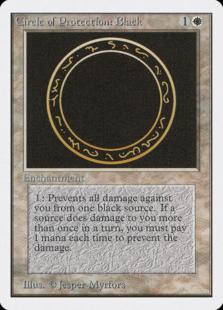 Circle of Protection: Black [Unlimited Edition] | Jomio and Rueliete's Cards and Comics