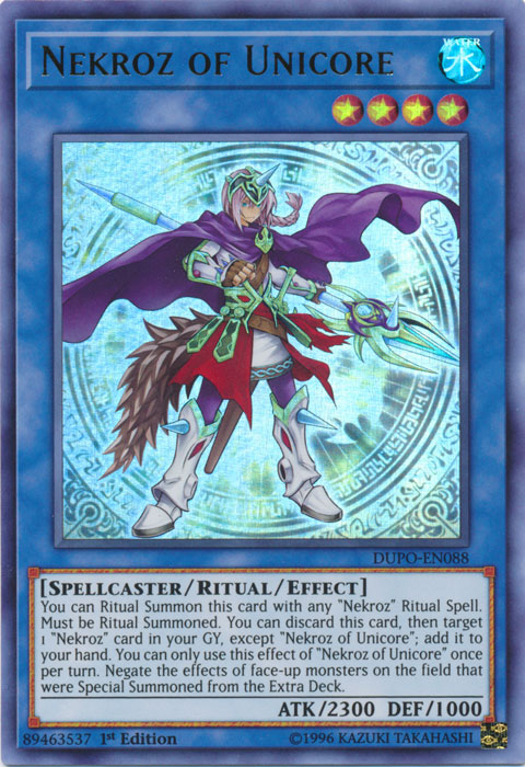 Nekroz of Unicore [DUPO-EN088] Ultra Rare | Jomio and Rueliete's Cards and Comics