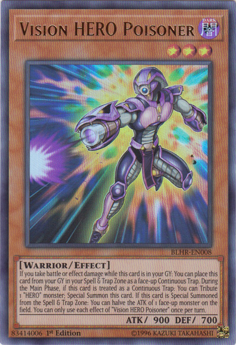Vision HERO Poisoner [BLHR-EN008] Ultra Rare | Jomio and Rueliete's Cards and Comics