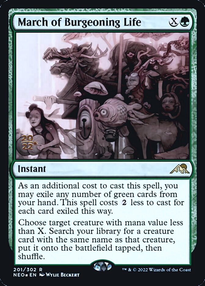 March of Burgeoning Life [Kamigawa: Neon Dynasty Prerelease Promos] | Jomio and Rueliete's Cards and Comics