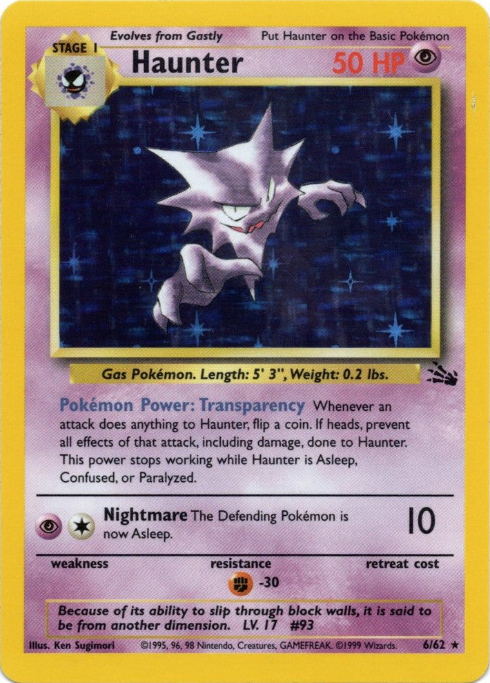 Haunter (6/62) [Fossil Unlimited] | Jomio and Rueliete's Cards and Comics