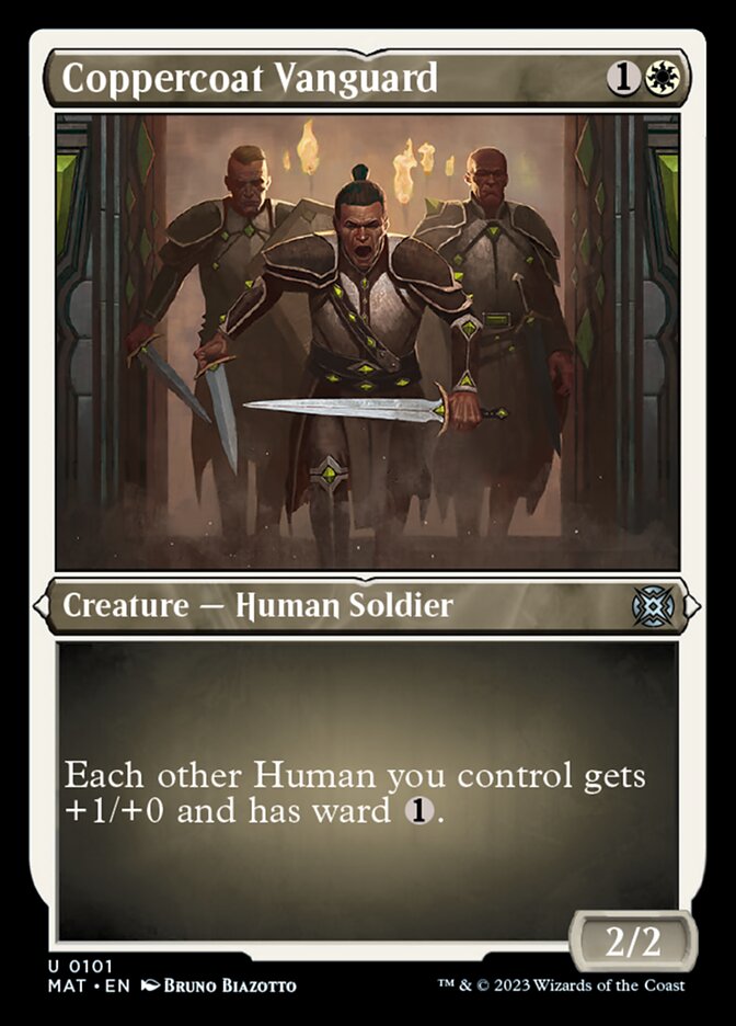 Coppercoat Vanguard (Foil Etched) [March of the Machine: The Aftermath] | Jomio and Rueliete's Cards and Comics