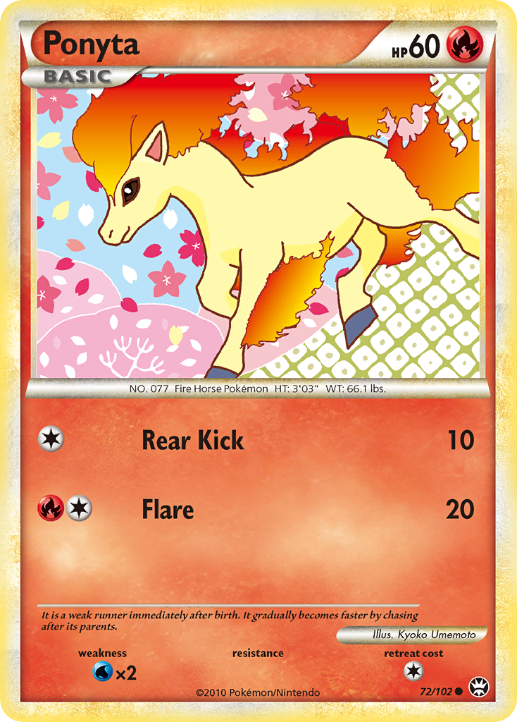 Ponyta (72/102) [HeartGold & SoulSilver: Triumphant] | Jomio and Rueliete's Cards and Comics