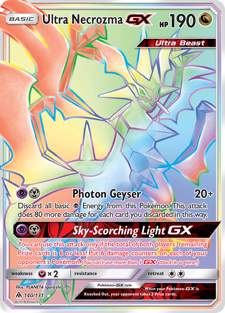Ultra Necrozma GX (140/131) [Sun & Moon: Forbidden Light] | Jomio and Rueliete's Cards and Comics