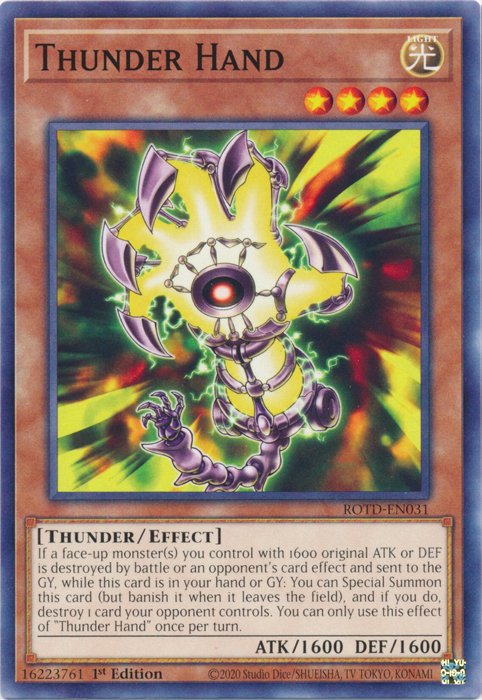 Thunder Hand [ROTD-EN031] Common | Jomio and Rueliete's Cards and Comics