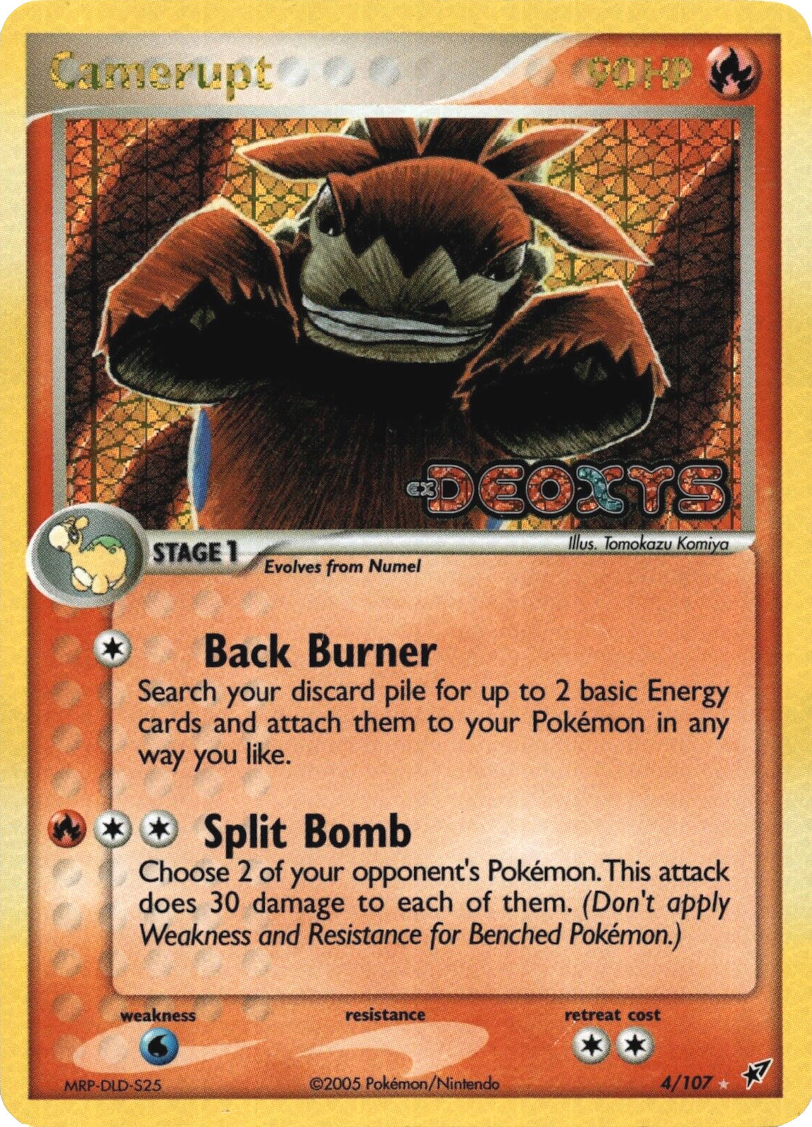 Camerupt (4/107) (Stamped) [EX: Deoxys] | Jomio and Rueliete's Cards and Comics