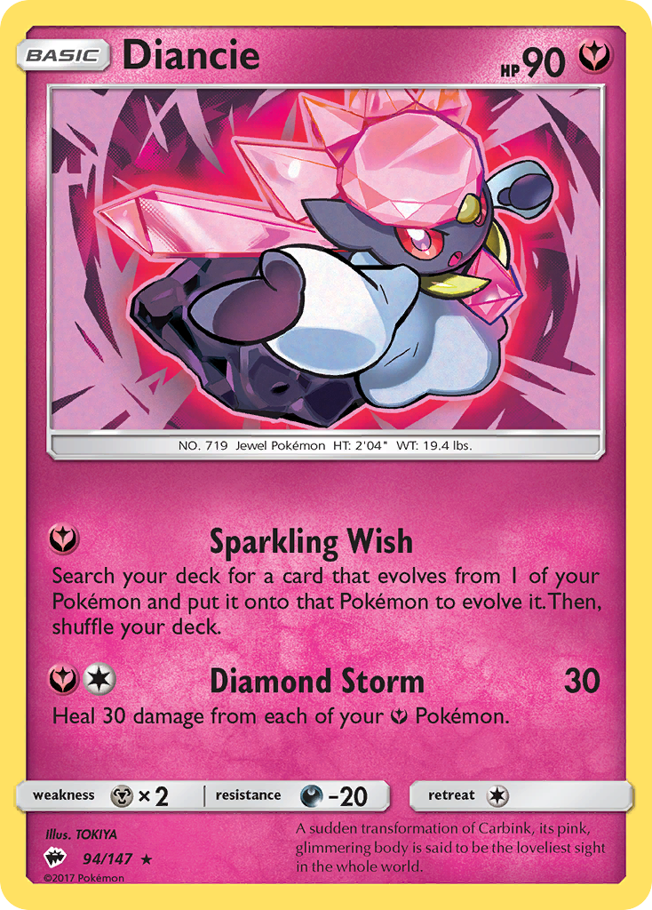Diancie (94/147) [Sun & Moon: Burning Shadows] | Jomio and Rueliete's Cards and Comics