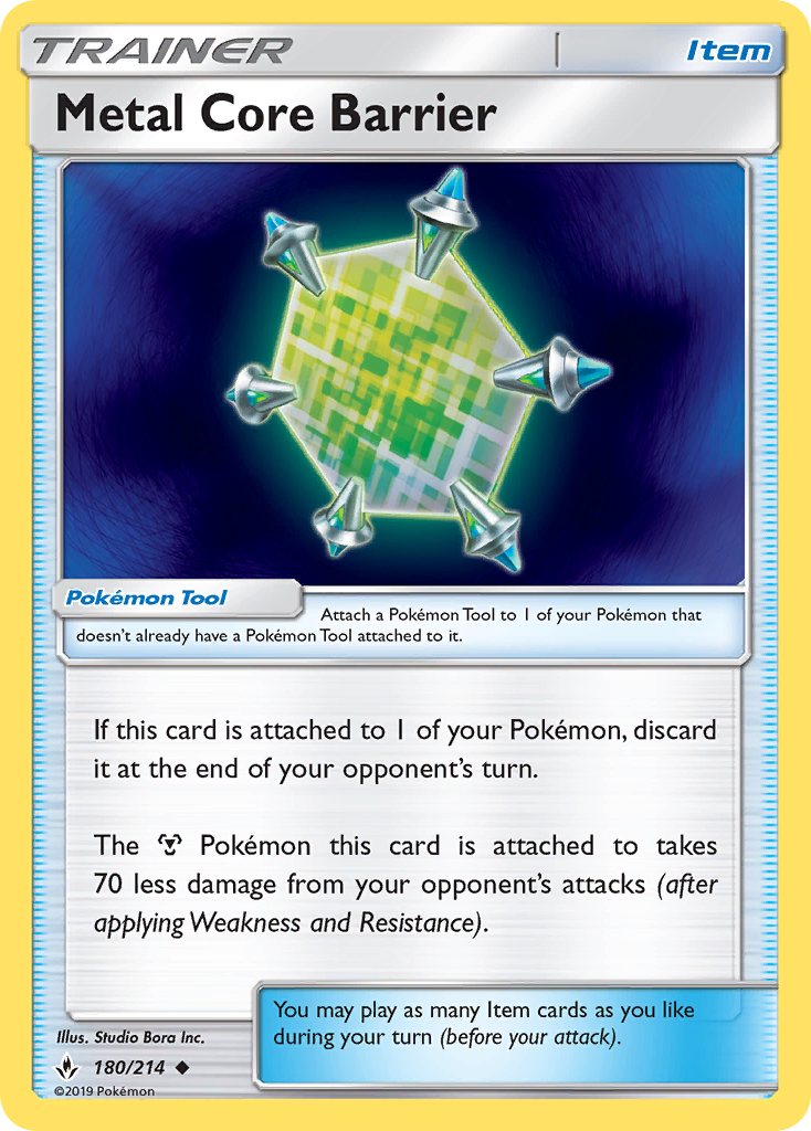 Metal Core Barrier (180/214) [Sun & Moon: Unbroken Bonds] | Jomio and Rueliete's Cards and Comics