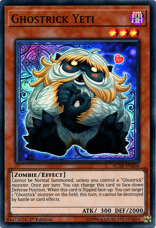 Ghostrick Yeti [AC18-EN004] Super Rare | Jomio and Rueliete's Cards and Comics