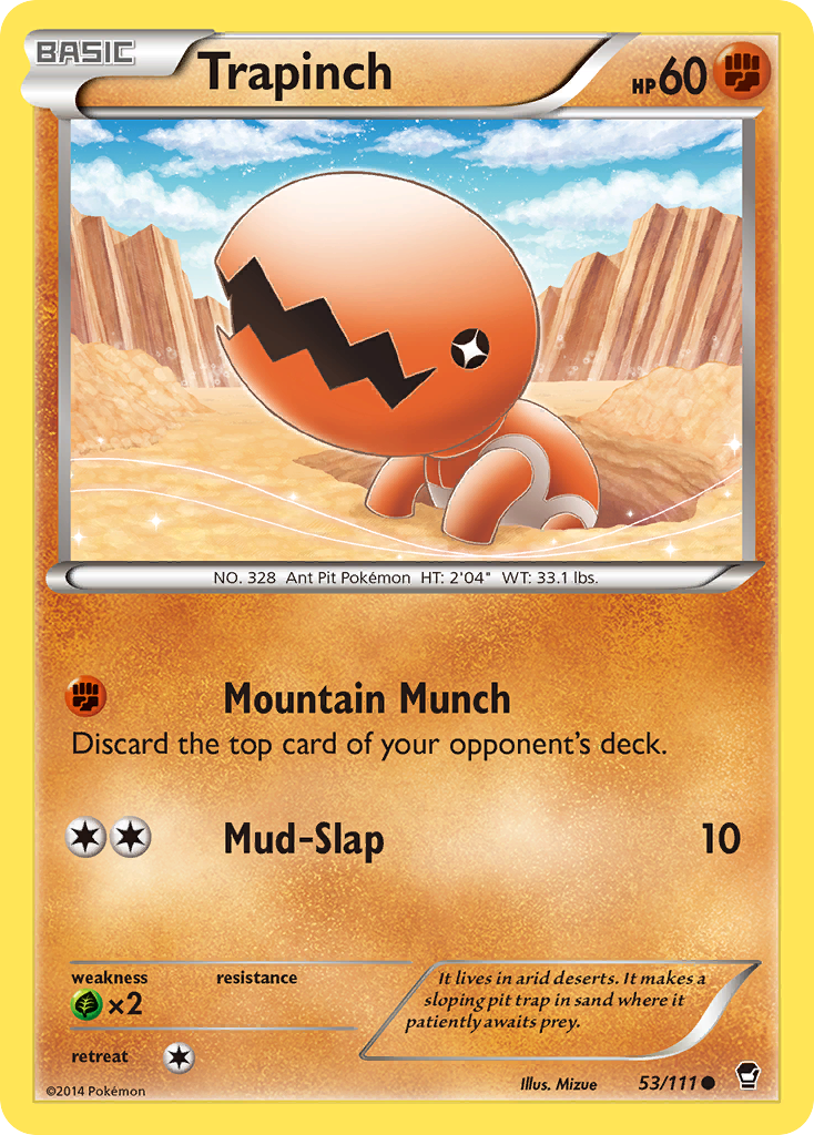 Trapinch (53/111) [XY: Furious Fists] | Jomio and Rueliete's Cards and Comics