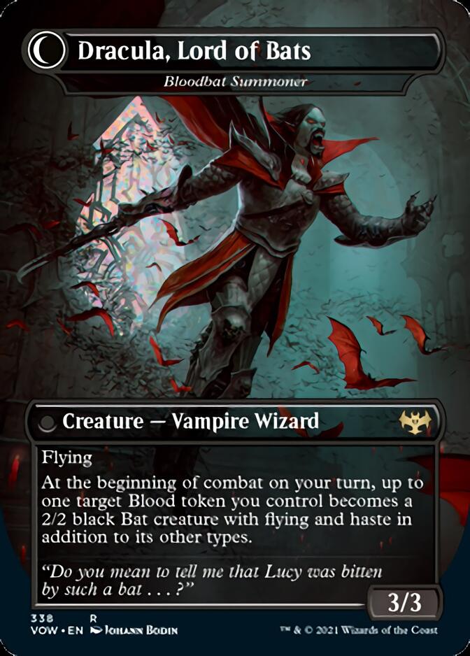 Voldaren Bloodcaster // Bloodbat Summoner - Dracula, Lord of Blood // Dracula, Lord of Bats [Innistrad: Crimson Vow] | Jomio and Rueliete's Cards and Comics