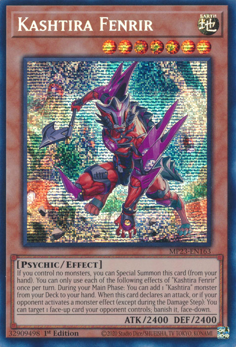 Kashtira Fenrir [MP23-EN163] Prismatic Secret Rare | Jomio and Rueliete's Cards and Comics