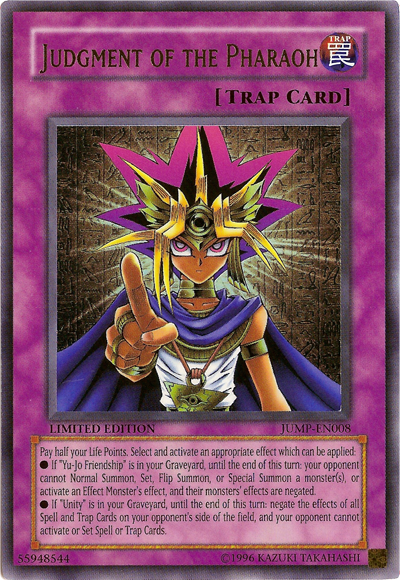 Judgment of the Pharaoh [JUMP-EN008] Ultra Rare | Jomio and Rueliete's Cards and Comics