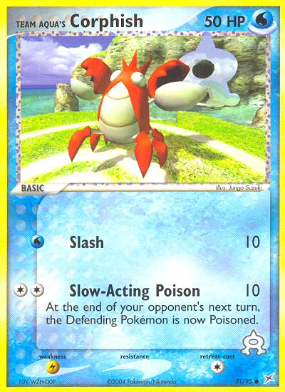 Team Aqua's Corphish (51/95) [EX: Team Magma vs Team Aqua] | Jomio and Rueliete's Cards and Comics