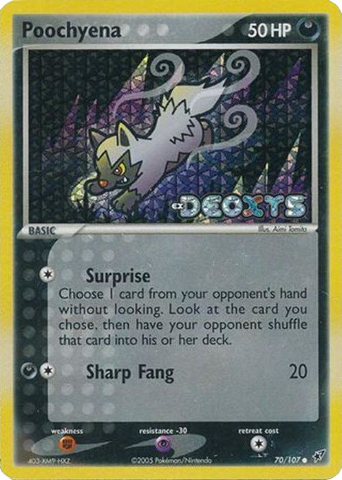 Poochyena (70/107) (Stamped) [EX: Deoxys] | Jomio and Rueliete's Cards and Comics