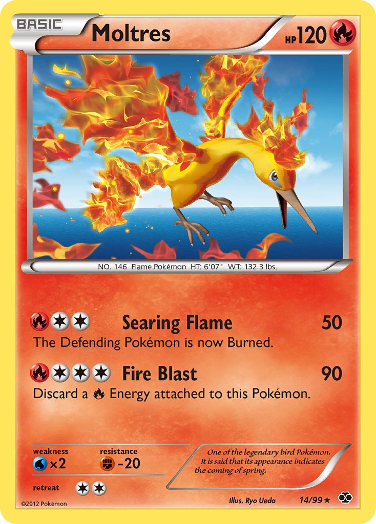 Moltres (14/99) (Blister Exclusive) [Black & White: Next Destinies] | Jomio and Rueliete's Cards and Comics