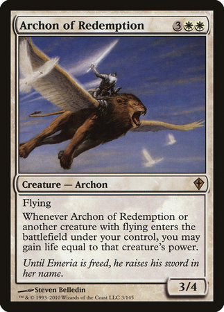 Archon of Redemption [Worldwake] | Jomio and Rueliete's Cards and Comics