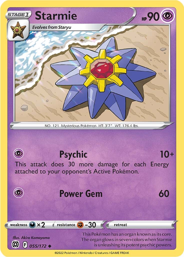 Starmie (055/172) [Sword & Shield: Brilliant Stars] | Jomio and Rueliete's Cards and Comics