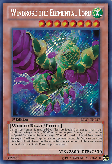 Windrose the Elemental Lord [LTGY-EN037] Secret Rare | Jomio and Rueliete's Cards and Comics