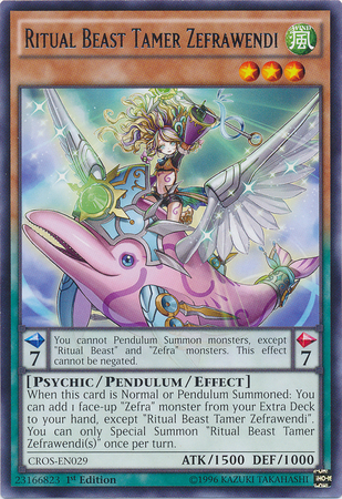 Ritual Beast Tamer Zefrawendi [CROS-EN029] Rare | Jomio and Rueliete's Cards and Comics