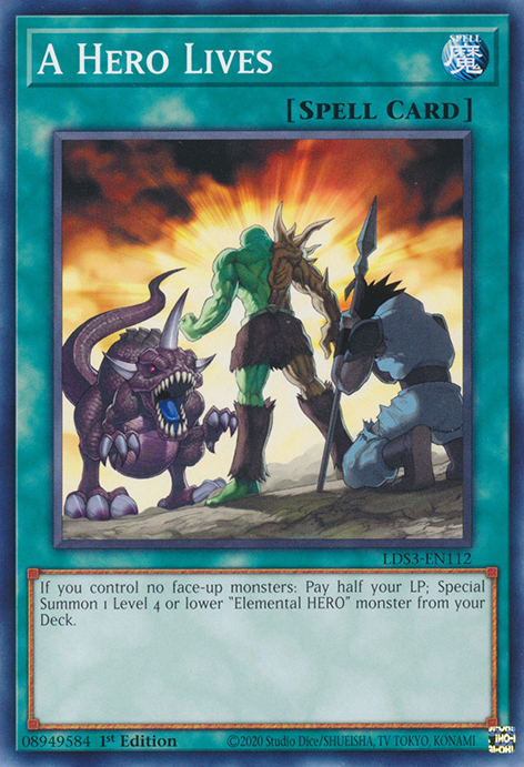 A Hero Lives [LDS3-EN112] Common | Jomio and Rueliete's Cards and Comics