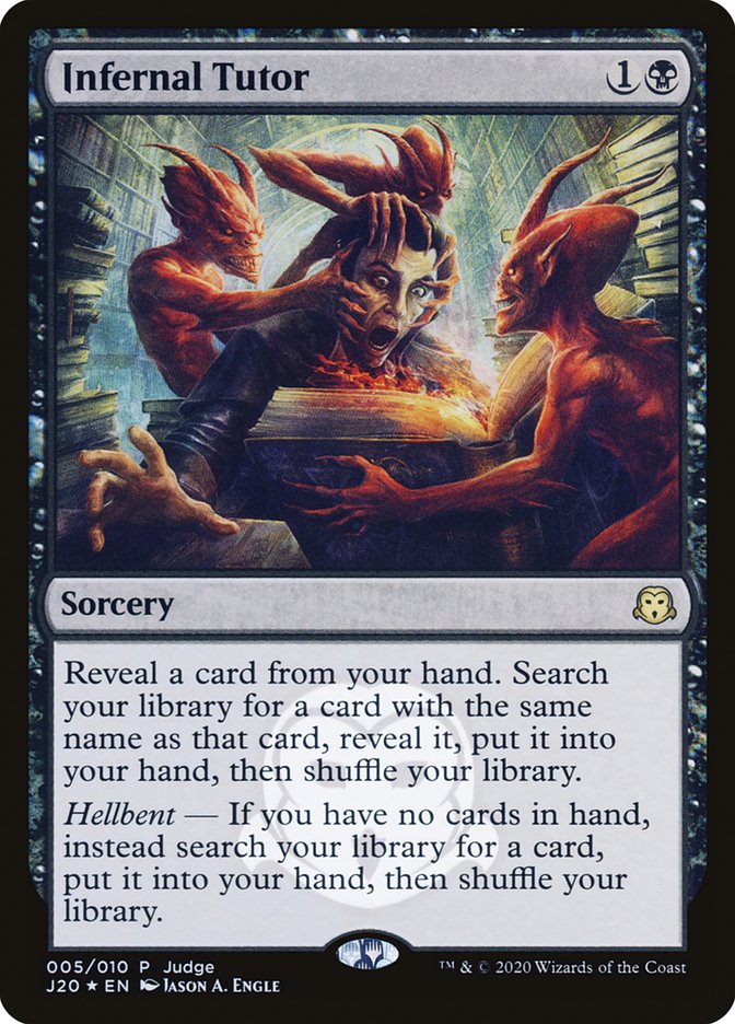 Infernal Tutor [Judge Gift Cards 2020] | Jomio and Rueliete's Cards and Comics
